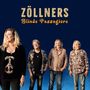 "ZÖLLNERS Blinde Passagiere" steht oben. Vier Personen: links eine Frau, daneben drei Männer in bunten Hemden.
