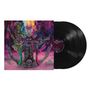 „MASTODON - MARROW DEEP“, psychedelische Illustration dreier Figuren und einem Skelett auf farbenfrohem Hintergrund.