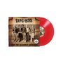 Text: "DEAD BOYS", "FROM THE SLEAZIEST CATACOMBS". Ein Albumcover mit Bandfoto, roter Schallplatte.