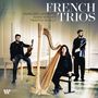 "French Trios" mit Anneleen Lenaerts, Adam Walker, Timothy Ridout. Harfe, Bratsche und Flöte in elegantem Raum.
