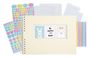 : Scrapbooking-Set, Fotoalbum mit Spiralbindung, 50 Seiten weiß, 32x22 cm + Stifte, Sticker, Schablonen, Fotoecken, Div.