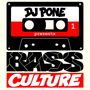 DJ PONE presents BASS CULTURE in fetter Schrift, Kassette im Retro-Stil oben.