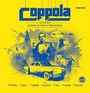 "Coppola Sounds: A Tribute to Francis Ford Coppola" steht groß oben, darunter ein Gelb-Blaues Design mit Auto und menschlichen Figuren.