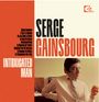 "SERGE GAINSBOURG" und "INTOXICATED MAN" in großen Buchstaben, daneben ein Mann in Anzug mit Zigarette.