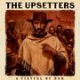 "The Upsetters" oben, "A Fistful of Dub" unten. Illustration: Mann mit Hut, Poncho; im Hintergrund Gruppe und Pferd.