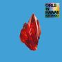Text: "GIRLS IN HAWAII ELDORADO". Ein roter Kristall auf hellblauem Hintergrund, das Ganze wirkt modern und minimalistisch.