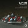 Texto: "Clavecin Concertants, Olivier Fortin, Emmanuel Frankenberg." Eine Illustration zeigt Kirschen auf einem Teller.