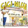 Text: "CIGI DE NISSA", "RIC COMA LA MAR". Ein Mann mit Gitarre vor einem Gebäude mit Barlogo.