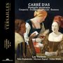CARRE D'AS. Portraits musicaux: Couperin, Forqueray, Marais, Rameau. 
Les Timbres. Drei Personen in einem historischen Gemälde.