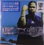 "EXECUTIVE PRODUCER: DR. DRE. 2LP BLUE MARBLED VINYL. XZIBIT, Restless" neben einem Mann mit erhobenem Arm.