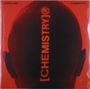 Text: Oben links "CHRIS LAKE", Mitte "[CHEMISTRY]". Roter Hintergrund mit dem schwarzen Umriss eines Kopfes.