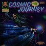 „COSMIC JOURNEY“, „Including 13 Tracks“. Illustration: Raumfahrer auf einem Raumschiff, bunte Planeten im Hintergrund.