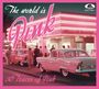 "The world is Pink" in großer Schrift; Retro-Szene mit Oldtimern und einem Diner im rosa Licht.