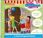 "Der Schulstreich", "Unglück im Internatsgarten", "Die verbotene Tür". Drei Mädchen, Tür mit bunten Ballons. Logo: KIDDINX.