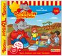 "Benjamin Blümchen in Australien". Illustration: Elefant mit Kindern beim Picknick in australischer Landschaft. Logo: KIDDINX.