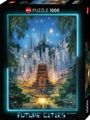 "Future Cities" und "Puzzle 1000" sind sichtbar. Eine leuchtende Stadt mit futuristischen Türmen und asiatischer Architektur.