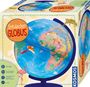 Entdecker-Globus, Ab 5+ Jahren, Aus 2 Halbschalen zusammensetzen, LED-beleuchtet mit illustriertem Kinder-Kartenbild, 26 cm.