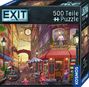 "EXIT Das Puzzle", "500 Teile", "Mit Story und 7 Rätseln". Straßenszene mit Café de Paris, Laternen und spielendem Kind.