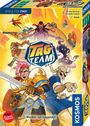 "Spiele für zwei. Werdet zur Legende!" Mehrere mutige Charaktere sind in einer dynamischen Kampfszene zu sehen.