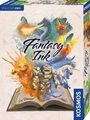 „Fantasy Ink“, „Spiel für Zwei“, „Kosmos“. Illustration: Fantasiegestalten und ein aufgeschlagenes Buch.