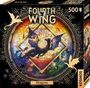 "Fourth Wing", "500+", "Dragons", "Kosmos". Ein Drache ziert ein buntes, kreisförmiges Muster. Verpackungsdesign.