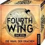 "Fourth Wing: Das Spiel - Die Wahl der Drachen" auf einem quadratischen Spielkarton.