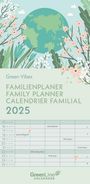 : GreenLine Green Vibes 2025 Familienplaner - Familien-Kalender - Kinder-Kalender 22x45, KAL