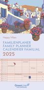 : GreenLine Happy Vibes 2025 Familienplaner - Familien-Kalender - Wandkalender - 22x45, KAL