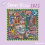 : James Rizzi 2025 - Wand-Kalender - Broschüren-Kalender - 30x30 - 30x60 geöffnet - Kunst-Kalender, KAL