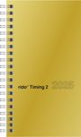 : rido/idé 7014121915 Taschenkalender Modell Timing 2 (2025)| 2 Seiten = 1 Woche| A6| 176 Seiten| Glanzkarton-Einband| goldfarben, Buch