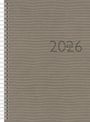 : rido/idé 7023036806 | Buchkalender Mod. studioplan int. 2026 | 168×240 mm, Kunstleder, grau, Buch