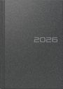 : rido/idé 7026013906 | Buchkalender Mod. Mentor 2026 | A5, Kunststoff, grau, Buch
