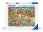 : Ravensburger Puzzle 12000571 - Niedliche Pilzhäuschen in der Blumenwiese - 1000 Teile Puzzle für Erwachsene und Kinder ab 14 Jahren, Div.
