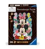 : Ravensburger WOODEN Puzzle 12000762 - Mickey & Minnie - 300 Teile Kontur-Holzpuzzle mit stabilen, individuellen Puzzleteilen und 25 kleinen Holzfiguren = Whimsies, für Disney-Fans ab 12 Jahren, Div.