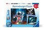 : Ravensburger Kinderpuzzle - 12000860 Abenteuer Weltraum- 3x49 Teile Puzzle für Kinder ab 5 Jahren, Div.