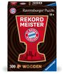 : Ravensburger WOODEN Puzzle 12001342 - FC Bayern München - 300 Teile Kontur-Holzpuzzle mit stabilen, individuellen Puzzleteilen und 25 kleinen Holzfiguren = Whimsies, für FC Bayern Fans ab 12 Jahren, Div.