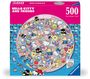 : Ravensburger Puzzle 12001391 - Hello Kitty - 500 Teile Rundpuzzle für Erwachsene und Kinder ab 14 Jahren, Div.