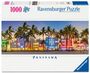 : Ravensburger Puzzle 12001710 - Nachtlichter am Ocean Drive - Panorama-Puzzle "Miami Beach" mit 1000 Teilen, für Florida-Fans ab 14 Jahren, SPL