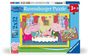 : Ravensburger Kinderpuzzle 12004017 - Zeit zu feiern! - 2x12 Teile Peppa Pig Puzzle für Kinder ab 3 Jahren, Div.