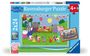 : Ravensburger Kinderpuzzle 12004018 - Partyzeit! - 2x24 Teile Peppa Pig Puzzle für Kinder ab 4 Jahren, Div.
