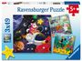 : Children's puzzle 3x49 Teile - Tierwissenschaftler, Div.