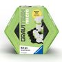 "Gravitrax micro, 63 pc, Gravi Green, 8-99 years. Marble fun. Anytime. Anywhere." Sechseckige, grüne Verpackung.