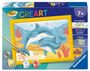 : CreArt, Malen nach Zahlen Kinder - Verspielte Delfine, SPL