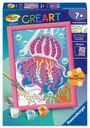 : CreArt, Malen nach Zahlen Kinder - Farbenfrohe Qualle, SPL