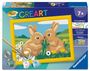 : CreArt, Malen nach Zahlen Kinder - Hasenfreunde, SPL