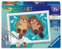 : Ravensburger CreArt 12023125 - Verliebte Otter - Malen nach Zahlen für Kinder ab 7 Jahren, SPL