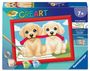 CreArt, Malen nach Zahlen Kinder - Spielende Hunde, SPL