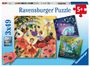 : Ravensburger Kinderpuzzle 05181 - Einhorn, Drache und Fee - 3x49 Teile Puzzle für Kinder ab 5 Jahren, SPL