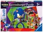 : Ravensburger Kinderpuzzle 05695 - Die Abenteuer von Sonic - 3x49 Teile Sonic Prime Kinderpuzzle für Kinder ab 5 Jahren, Div.