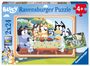 : Ravensburger Kinderpuzzle 05711 - Auf geht's! - 2x24 Teile Bluey Puzzle für Kinder ab 4 Jahren, Div.